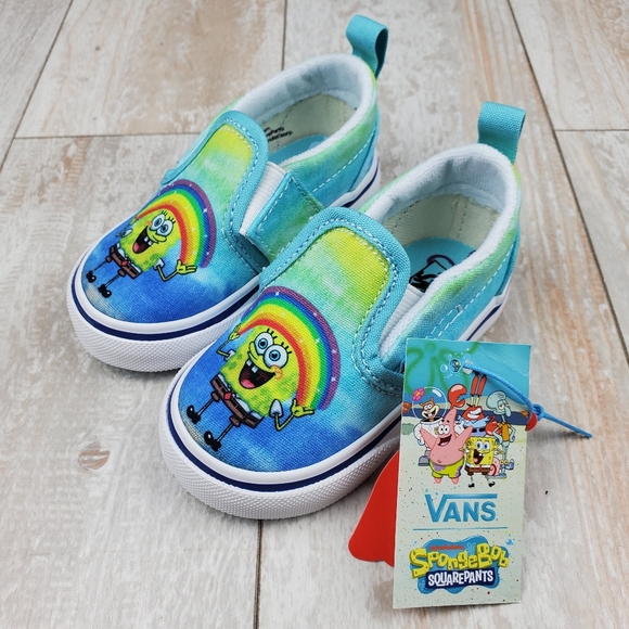 Vans X SpongeBob Slip On Velcro Imaginaaat… - Picture 1 of 13